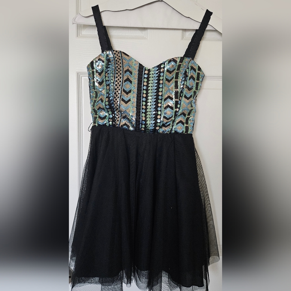 Teeze Me Black Sequin Dress